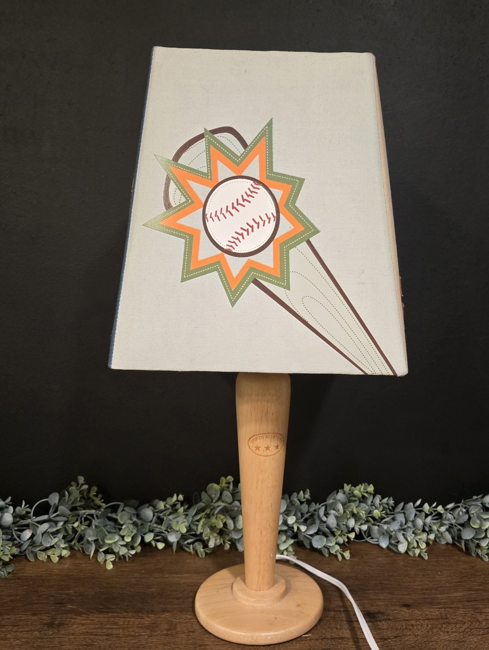 Circo Sports AllStars Wooden Baseball Bat Sports Table Lamp